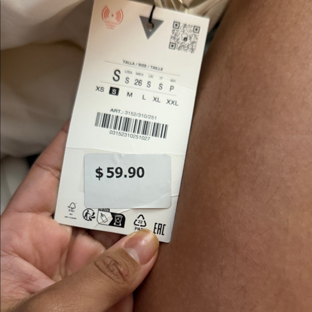 Zara Cream Mini Dress - Picture 5 of 5